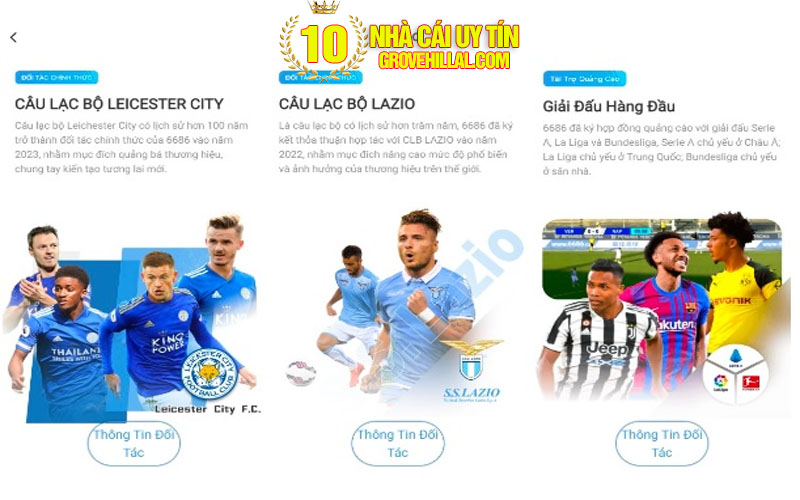 Đối tác nhiều câu lạc bộ