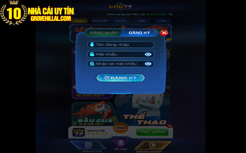 Hướng dẫn đăng ký Win 79